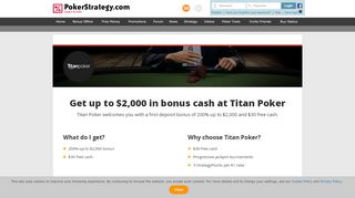 
                            8. Get up to $2,000 in bonus cash at Titan Poker - PokerStrategy.com