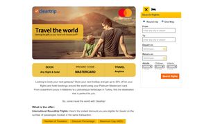 
                            4. Get up to 30% discount with Mastercard! - Cleartrip