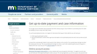 
                            5. Get up to date payment and case information / Minnesota Department ...