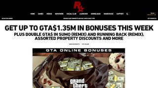 
                            8. Get Up to GTA$1.35M in Bonuses This Week - Rockstar ...