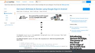 
                            1. Get User's Birthdate & Gender using Google Sign-In Android - Stack ...