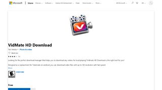 
                            2. Get VidMate HD Download - Microsoft Store