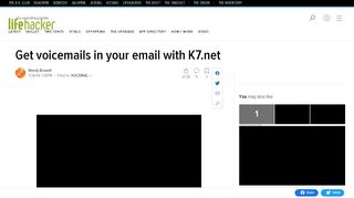 
                            7. Get voicemails in your email with K7.net - Lifehacker