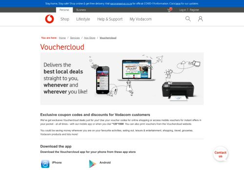 
                            5. Get Vouchercloud Discounts Straight to Your Cellphone | Vodacom