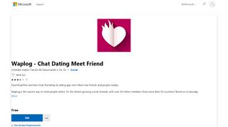 
                            9. Get Waplog - Chat Dating Meet Friend - Microsoft Store en-EG