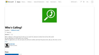 
                            4. Get Who's Calling? - Microsoft Store