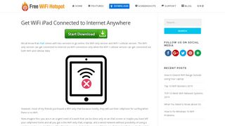 
                            12. Get WiFi iPad Connected to Internet Anywhere - Free WiFi Hotspot