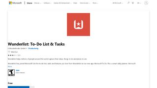 
                            7. Get Wunderlist: To-Do List & Tasks - Microsoft Store