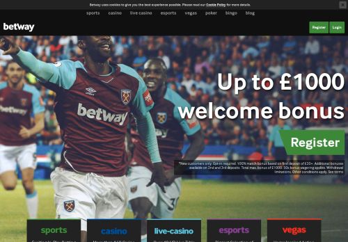 
                            8. Get Your Sports Betting, Casino and Live Casino Thrills at Betway