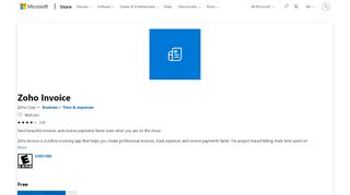 
                            8. Get Zoho Invoice - Microsoft Store