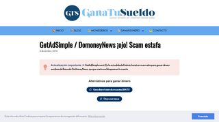 
                            7. GetAdSimple / DomoneyNews ¡ojo! Scam estafa - GanaTuSueldo