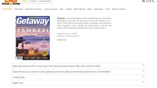 
                            5. Getaway - MAGSatHOME