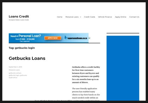 
                            11. Getbucks Login | Loans Credit