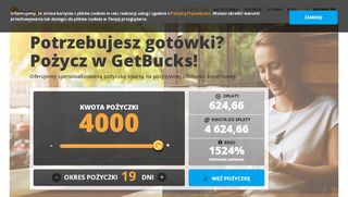 
                            2. Getbucks: Szybkie pożyczki, kredyty chwilówki - przez Internet