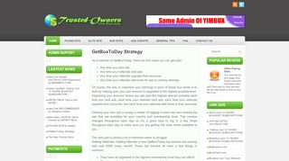 
                            7. GetBuxToDay Strategy ~ Start your earning today with a ...