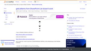 
                            13. getListItems from SharePoint List dosen't work - Stack Overflow