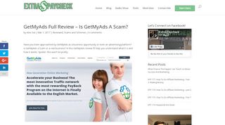 
                            9. GetMyAds Full Review - Is GetMyAds A Scam? - Extra Paycheck Blog