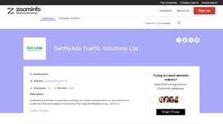 
                            10. GetMyAds Traffic Solutions Ltd | ZoomInfo.com