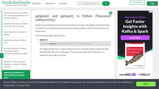 
                            7. getpass() and getuser() in Python (Password without echo ...