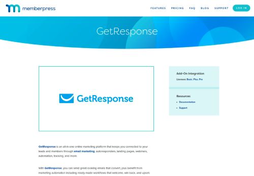 
                            10. GetResponse – MemberPress