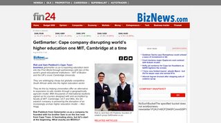 
                            11. GetSmarter: Cape company disrupting world's higher education one ...