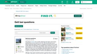 
                            8. Gett taxi questions - Tel Aviv Forum - TripAdvisor