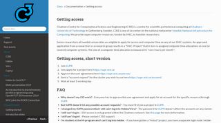 
                            11. Getting access - C3SE