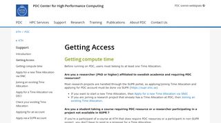 
                            7. Getting Access — PDC Support documentation - KTH
