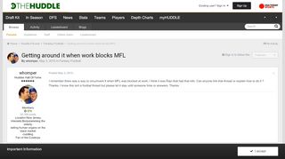 
                            12. Getting around it when work blocks MFL - Fantasy Football - The ...