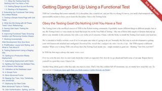 
                            10. Getting Django Set Up Using a Functional Test