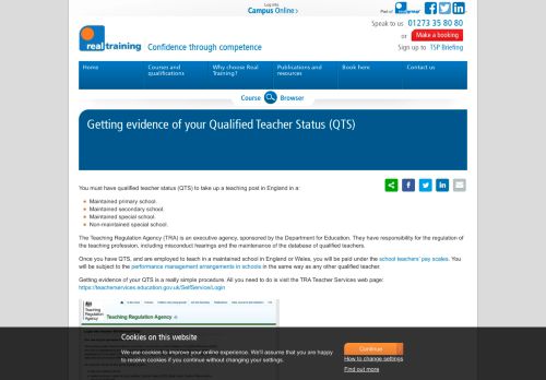 
                            11. Getting evidence of your Qualified Teacher Status (QTS) - Real Training