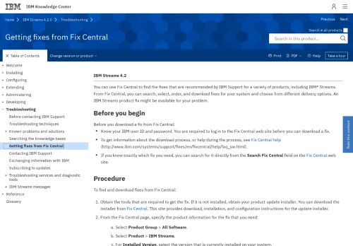 
                            2. Getting fixes from Fix Central - IBM