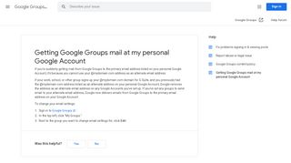 
                            5. Getting Google Groups mail at my personal Google Account - Google ...