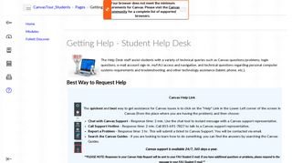 
                            11. Getting Help - Student Help Desk: Canvas Tour for Students