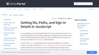 
                            6. Getting IDs, Paths, and Sign-in Details in JavaScript - Liferay 6.2 ...