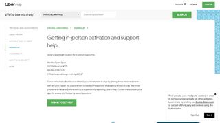 
                            1. Getting in-person activation and support help | Uber Partner Help