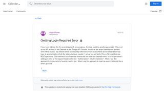 
                            3. Getting Login Required Error - Google Product Forums