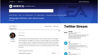 
                            2. Getting login verification codes I did not request - EA Answers HQ