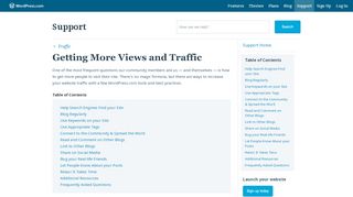 
                            5. Getting More Views and Traffic — Support — WordPress.com