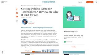 
                            7. Getting Paid to Write for Textbroker: A Review on Why it Isn't for Me ...