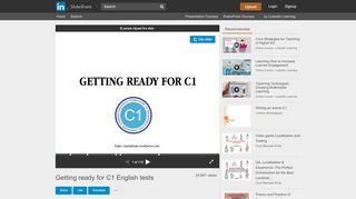 
                            13. Getting ready for C1 English tests - SlideShare