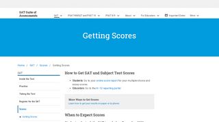 
                            3. Getting SAT Scores | SAT Suite of Assessments – The College Board