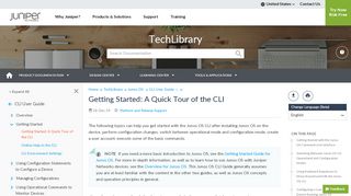 
                            1. Getting Started: A Quick Tour of the CLI - TechLibrary - Juniper ...
