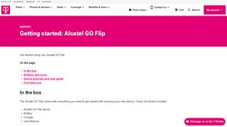 
                            13. Getting started: Alcatel GO Flip | T-Mobile Support