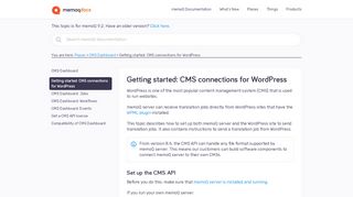 
                            10. Getting started: CMS connections for WordPress - memoQ Help