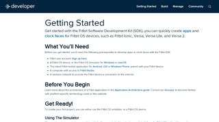 
                            6. Getting Started - Fitbit SDK