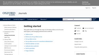 
                            1. Getting Started Guide | Journals | Oxford Academic