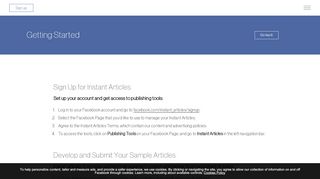 
                            2. Getting Started – Instant Articles | Facebook