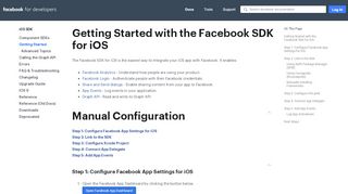 
                            2. Getting Started - iOS SDK - Facebook for Developers