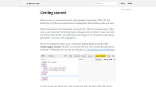 
                            12. Getting started - JSBin